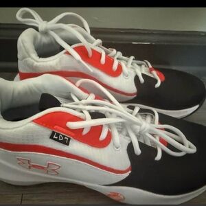 Under Armour Kids' Black and Orange Sneakers
